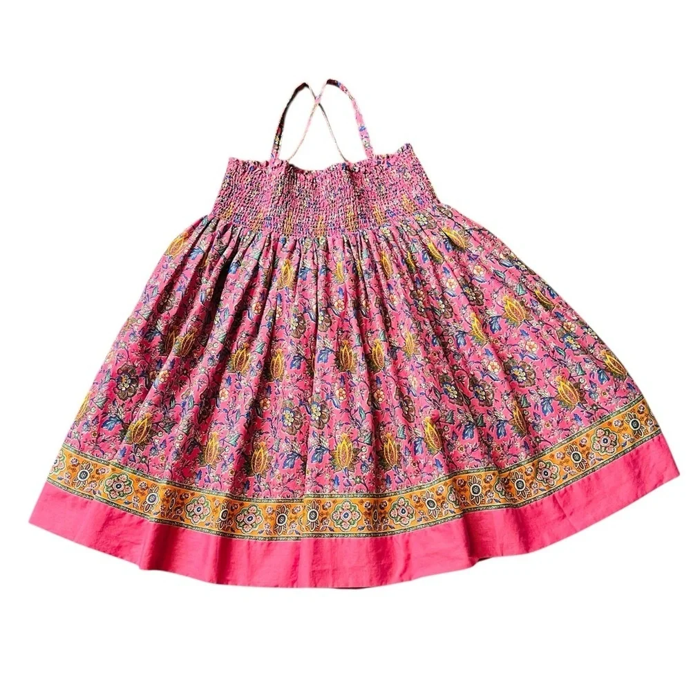 Ralph Lauren Pink and Orange Floral Kids Dress Size 6 NWT